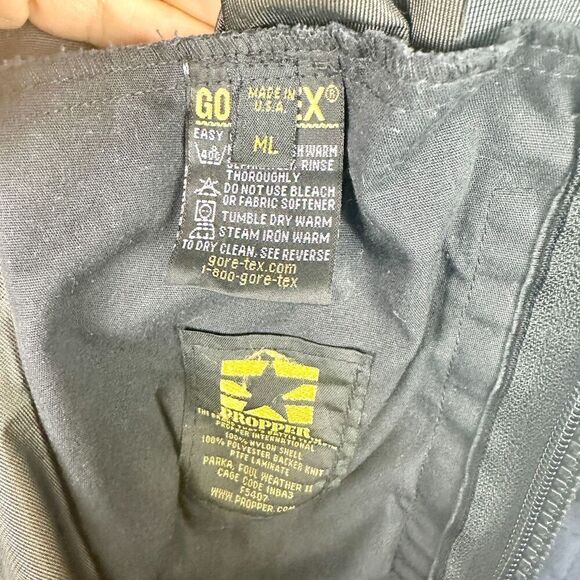 Propper Foul Weather Parka II Jacket Gore-Tex Size Medium Long Tactical Nylon - Picture 5 of 5